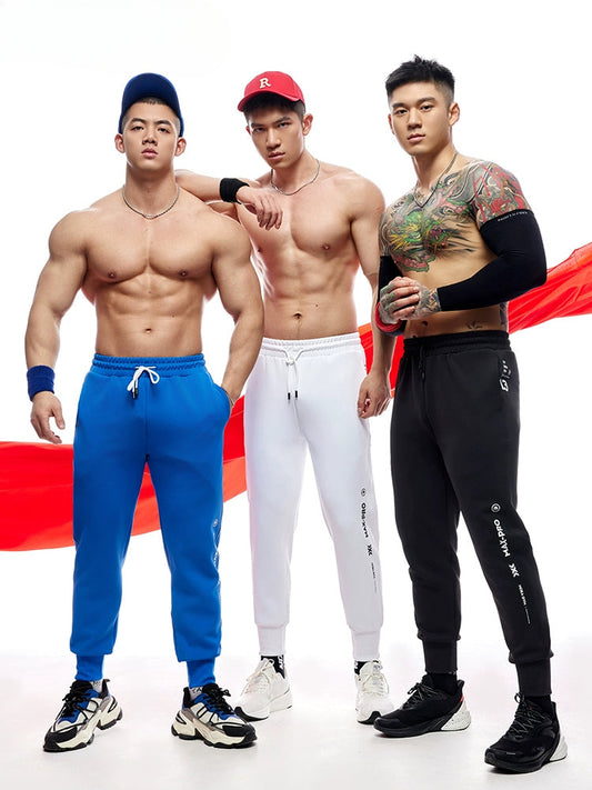 Tech air layer sweatpants men's fitness small feet corset sweatpants spring and autumn casual running long pants