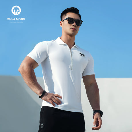 Cold Ice Silk Sports Polo Men's Summer Polo Collar Quick Drying Fitness T-shirt Coach Shirt Short Sleeve Paul Shirt
